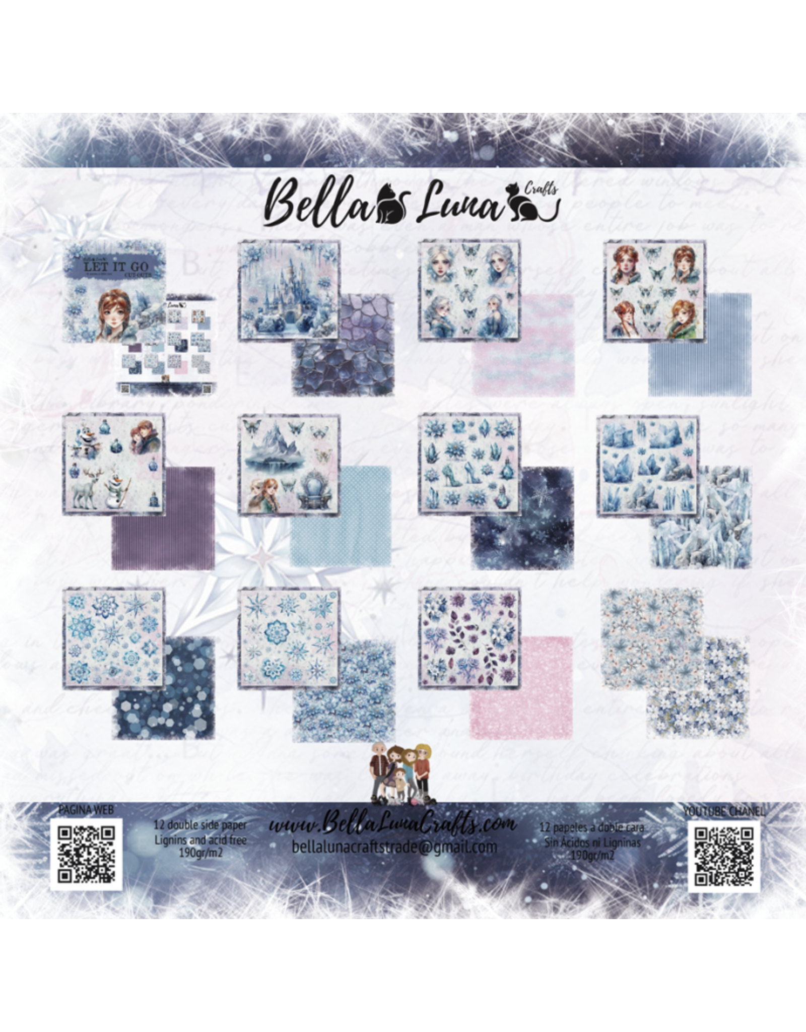 BELLA LUNA BELLA LUNA LET IT GO CUT OUTS 8x8 COLLECTION PACK