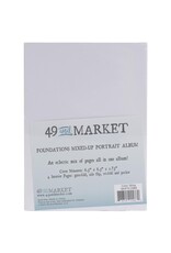 49 AND MARKET 49 AND MARKET WHITE FOUNDATIONS PORTRAIT MIXED-UP 8.5x6.5 ALBUM