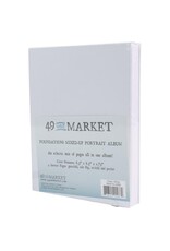 49 AND MARKET 49 AND MARKET WHITE FOUNDATIONS PORTRAIT MIXED-UP 8.5x6.5 ALBUM