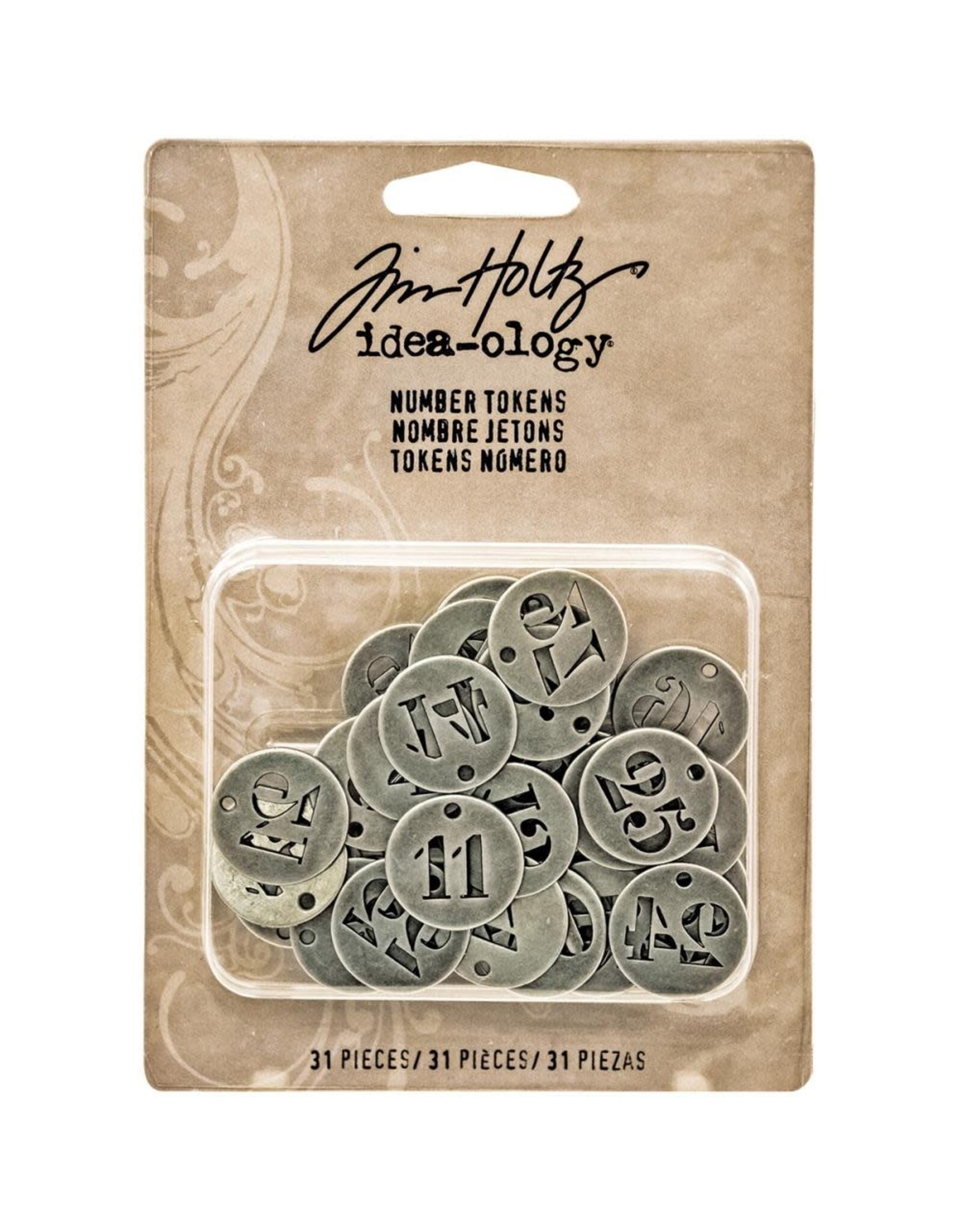 ADVANTUS TIM HOLTZ IDEA-OLOGY ANTIQUE SILVER METAL NUMBER TOKENS