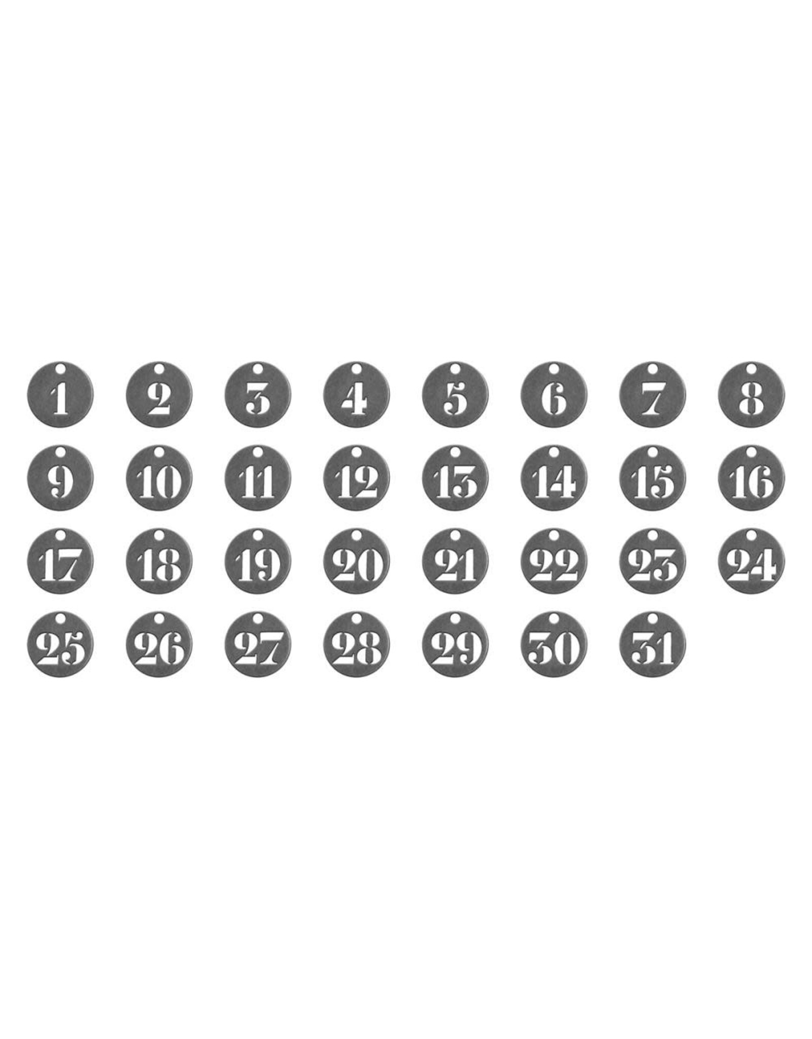 ADVANTUS TIM HOLTZ IDEA-OLOGY ANTIQUE SILVER METAL NUMBER TOKENS