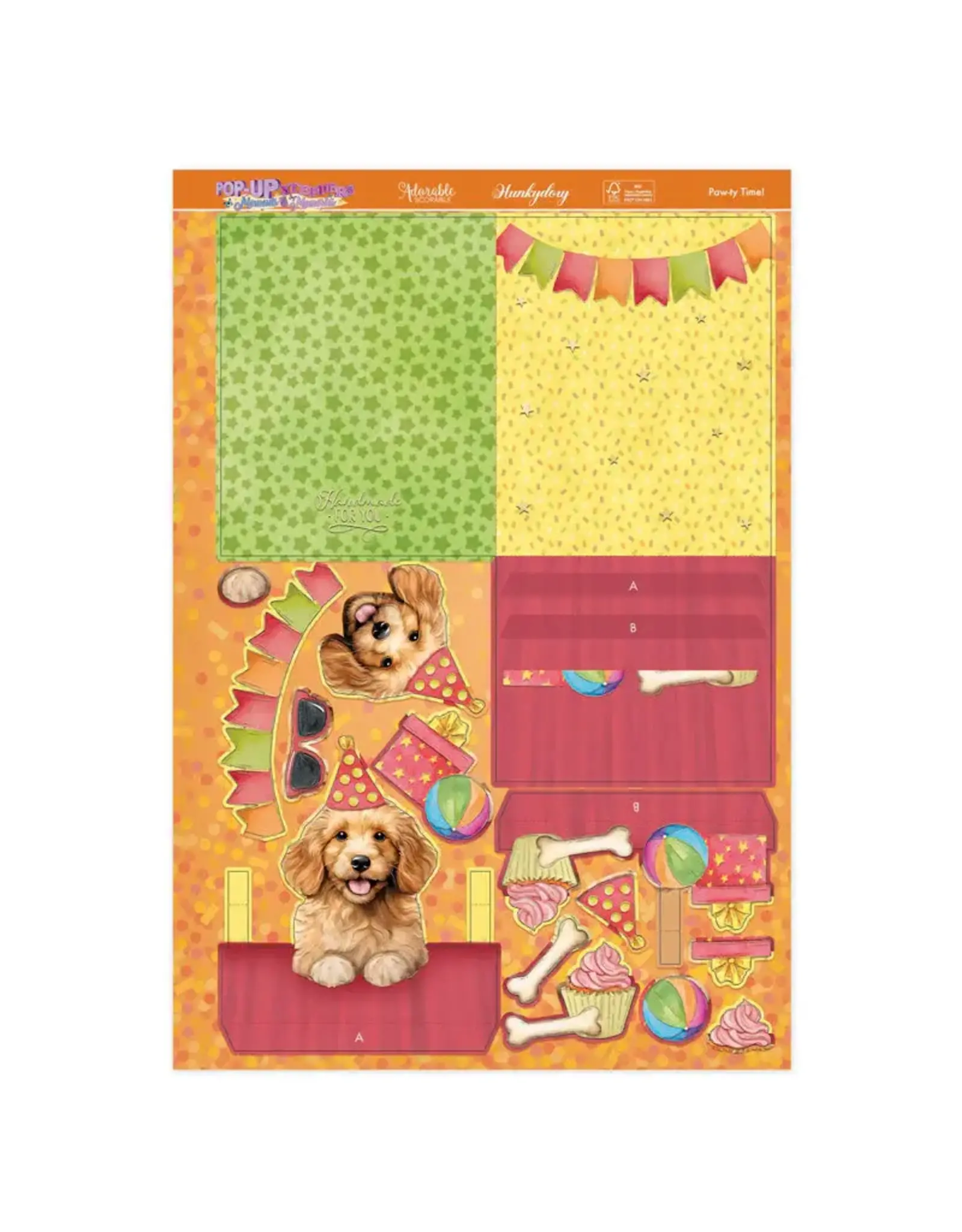 HUNKYDORY CRAFTS LTD. HUNKYDORY POP-UP STEPPER CARDS - PAWTRY TIME!