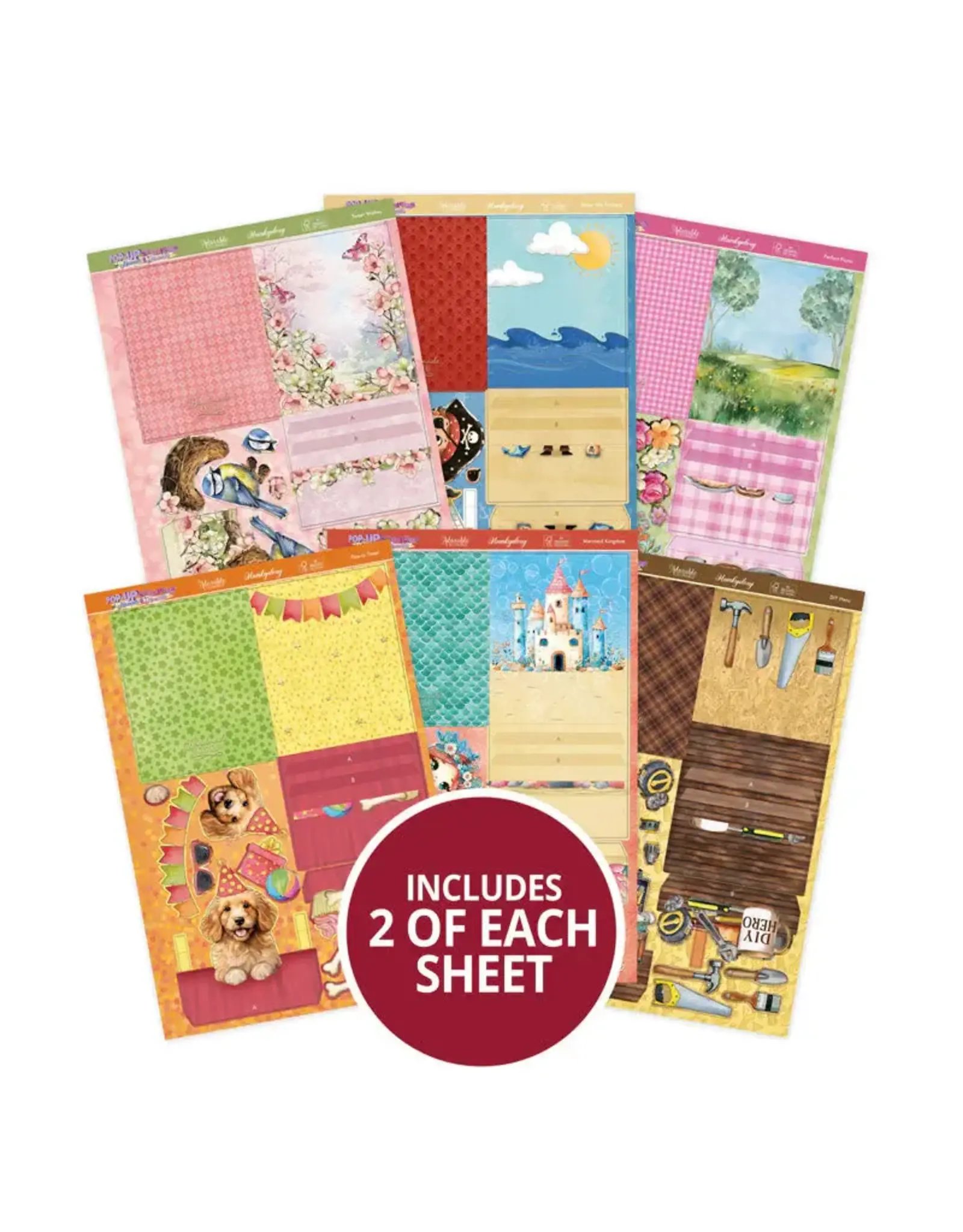 HUNKYDORY CRAFTS LTD. HUNKYDORY POP-UP STEPPER CARDS - MOMENTS & MEMORIES SET 1