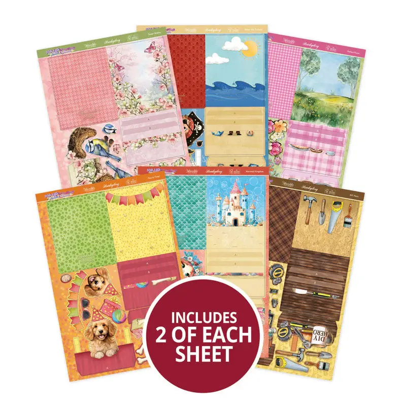 HUNKYDORY CRAFTS LTD. HUNKYDORY POP-UP STEPPER CARDS - MOMENTS & MEMORIES SET 1
