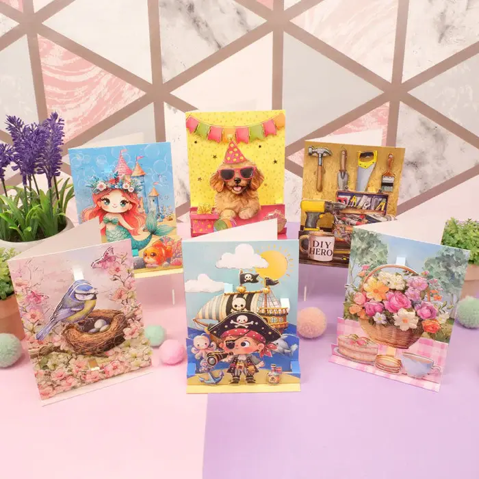 HUNKYDORY CRAFTS LTD. HUNKYDORY POP-UP STEPPER CARDS - MOMENTS & MEMORIES SET 1
