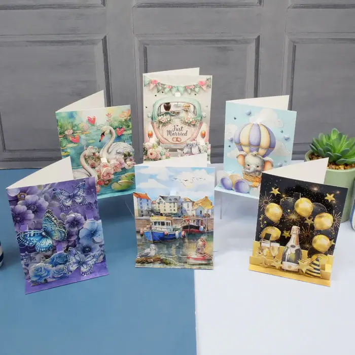 HUNKYDORY CRAFTS LTD. HUNKYDORY POP-UP STEPPER CARDS - MOMENTS & MEMORIES SET 2