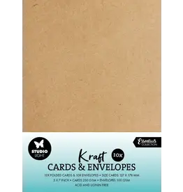 STUDIOLIGHT STUDIOLIGHT ESSENTIALS COLLECTION KRAFT CARDS & ENVELOPES 5x7