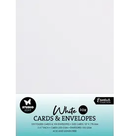 STUDIOLIGHT STUDIOLIGHT ESSENTIALS COLLECTION WHITE CARDS & ENVELOPES 5x7