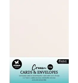 STUDIOLIGHT STUDIOLIGHT ESSENTIALS COLLECTION CREAM CARDS & ENVELOPES 5x7