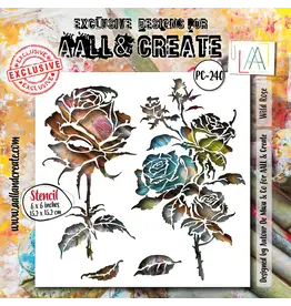AALL & CREATE AALL & CREATE AUTOUR DE MWA #240 WILD ROSE 6X6 STENCIL