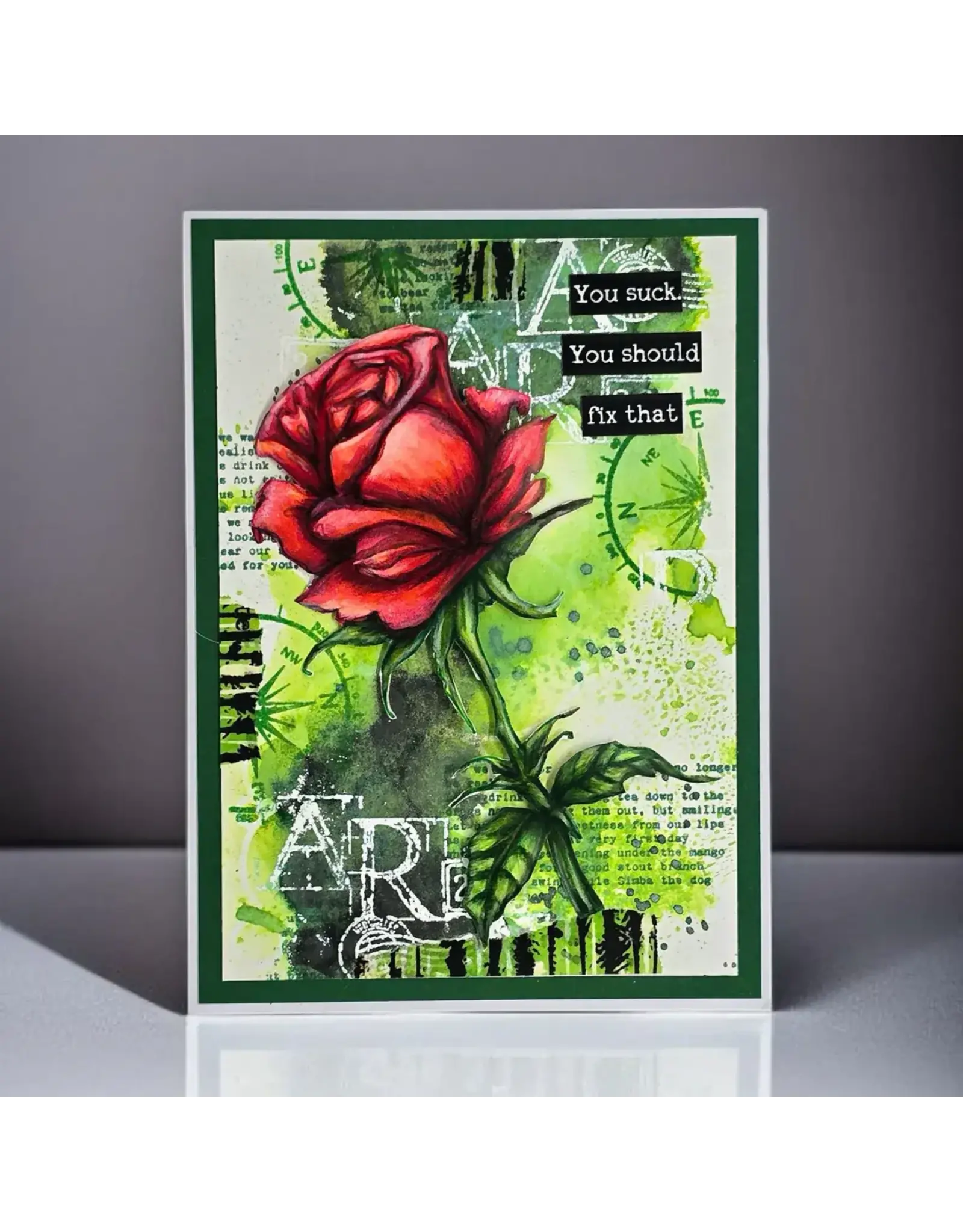 AALL & CREATE AALL & CREATE AUTOUR DE MWA #240 WILD ROSE 6X6 STENCIL