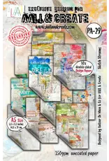AALL & CREATE AALL & CREATE AUTOUR DE MWA & CO #29 SKETCH STREAMS A5 DOUBLE-SIDED DESIGN PAPERS 10/PK