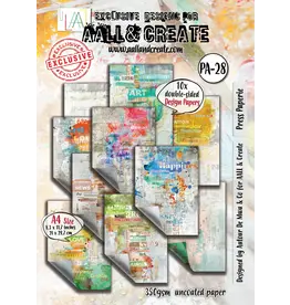 AALL & CREATE AALL & CREATE AUTOUR DE MWA & CO #28 PRESS PAPERIE A4 DOUBLE-SIDED DESIGN PAPERS 10/PK