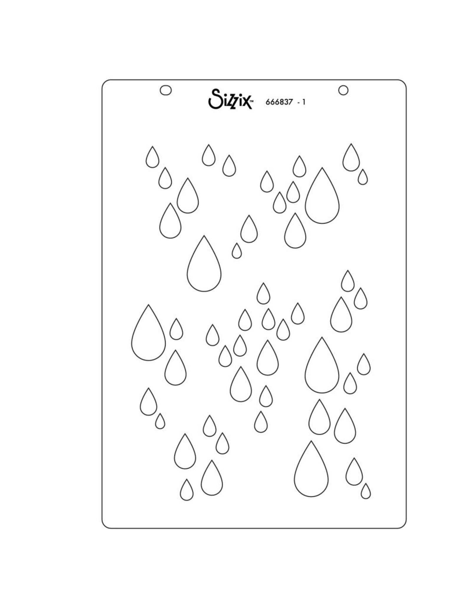 SIZZIX SIZZIX STACEY PARK DRIP, DRIP, DROP CLEAR STAMP AND STENCIL SET