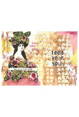 SIZZIX SIZZIX CAT KERR FEED YOUR SOUL CLEAR STAMP AND STENCIL SET
