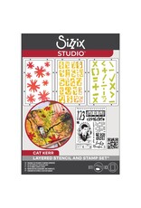 SIZZIX SIZZIX CAT KERR STRENGTH IN NUMBERS CLEAR STAMP AND STENCIL SET