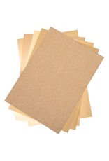SIZZIX SIZZIX GOLD OPULENT CARDSTOCK PACK 5 TYPES/50 SHEETS
