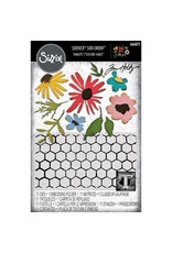 SIZZIX SIZZIX TIM HOLTZ VAULT SIDE-ORDER FLORISTRY THINLITS EMBOSSING FOLDER & DIE SET