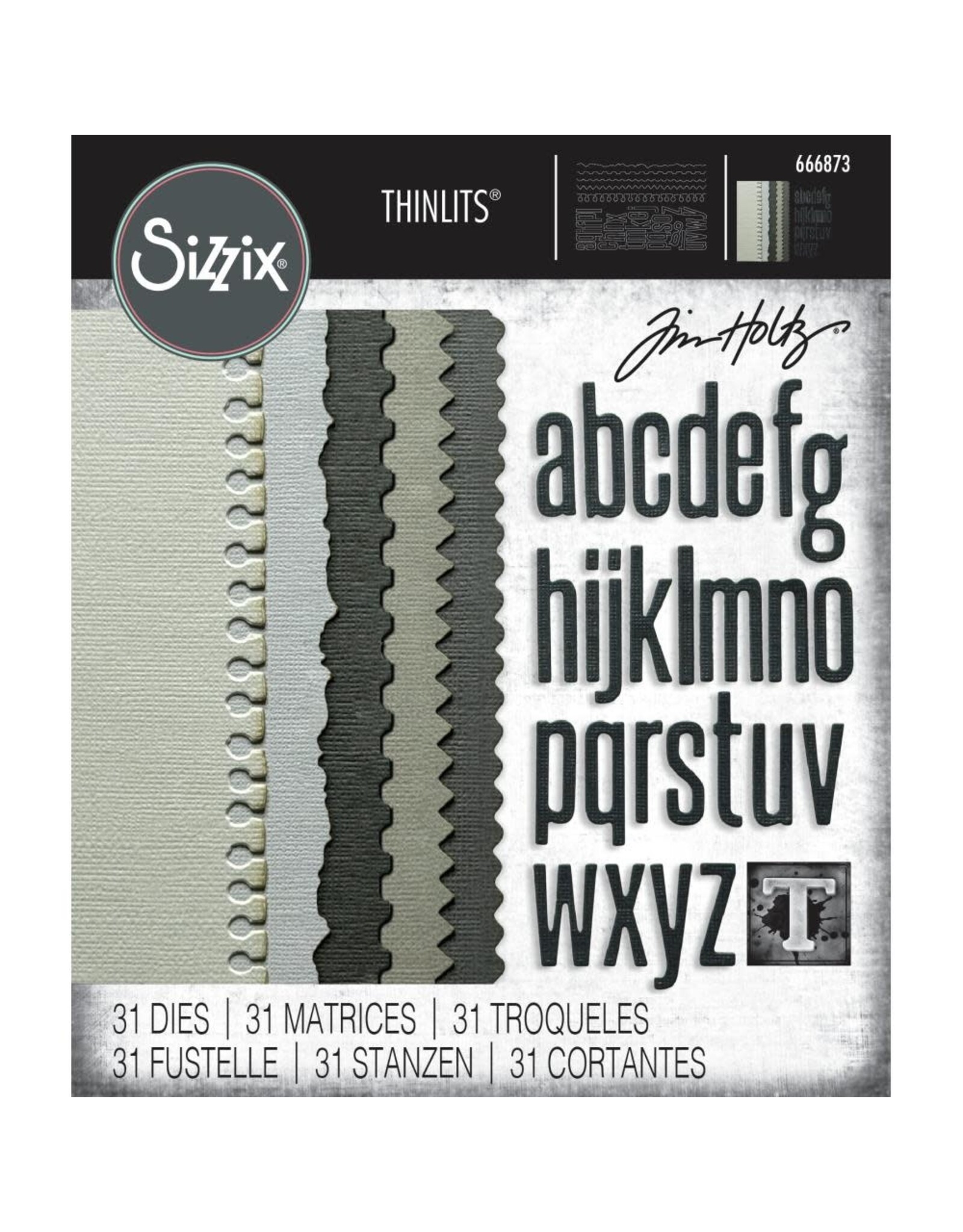 SIZZIX SIZZIX TIM HOLTZ THINLITS VAULT EDGES DIE SET