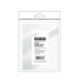 HERO ARTS HERO ARTS ACETATE CARDS WITH ENVELOPES 4.25x5.5 5/PK