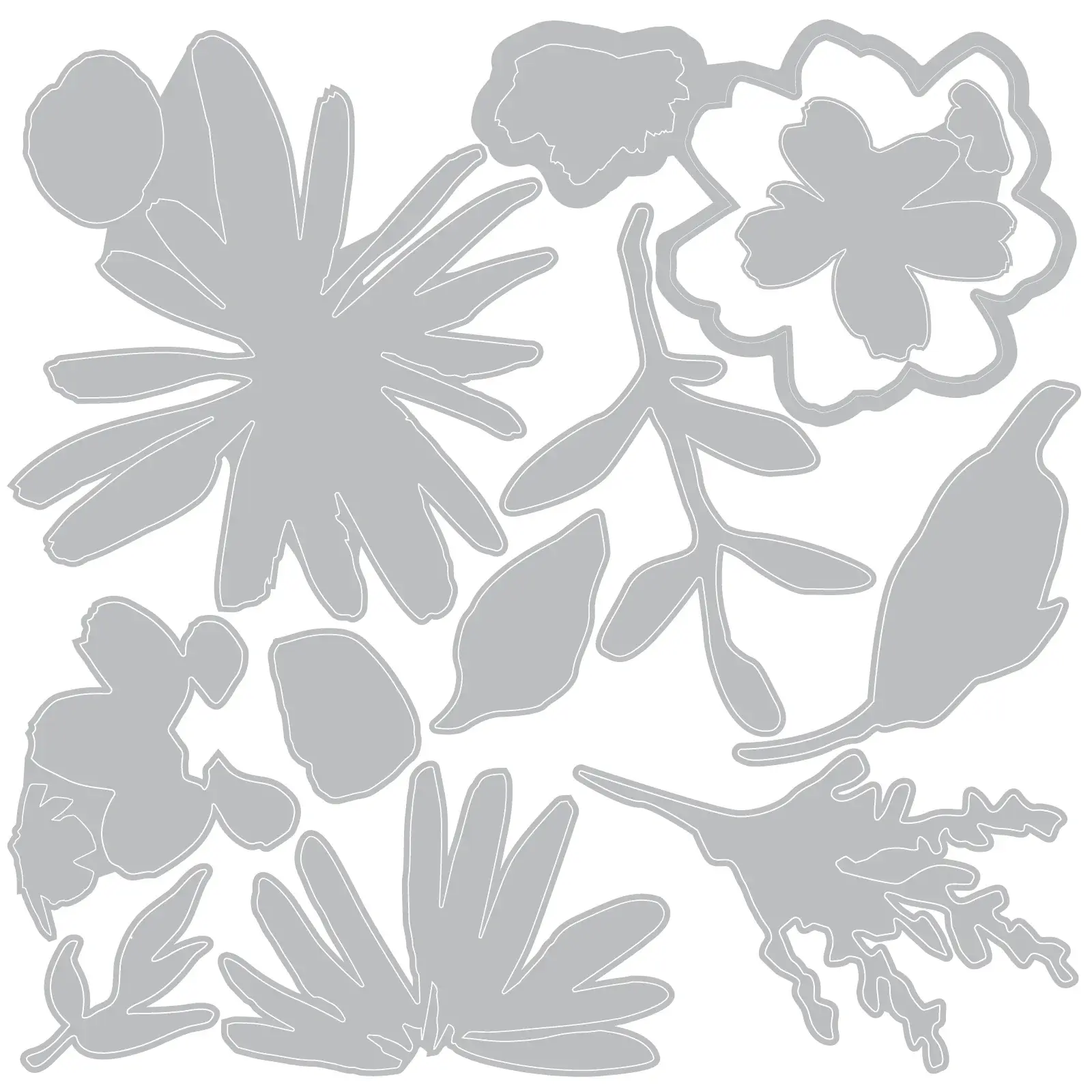 SIZZIX SIZZIX TIM HOLTZ VAULT SIDE-ORDER FLORISTRY THINLITS EMBOSSING FOLDER & DIE SET