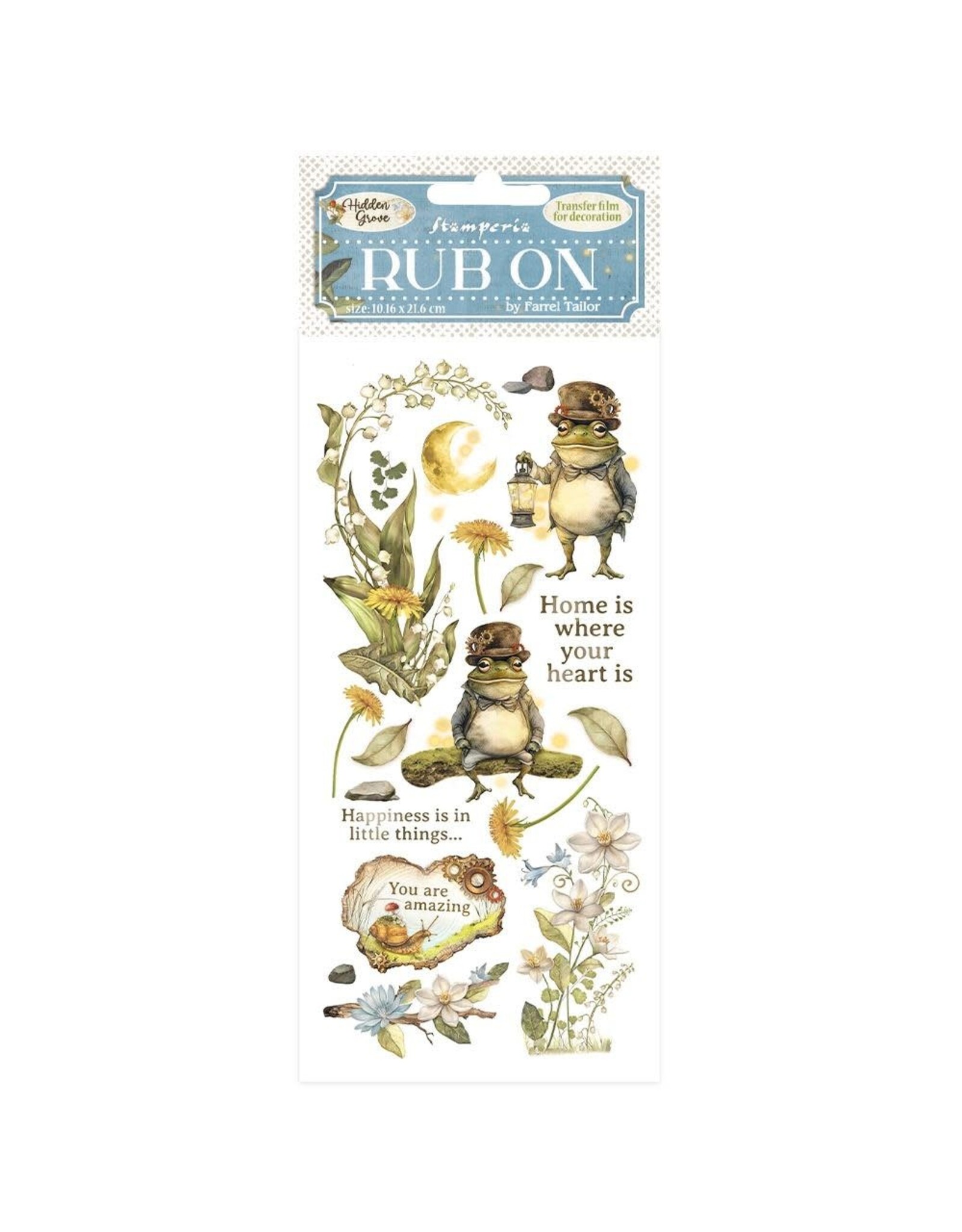 STAMPERIA STAMPERIA HIDDEN GROVE MR FROG RUB-ON