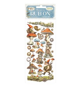 STAMPERIA STAMPERIA HIDDEN GROVE MUSHROOM HOUSES RUB-ON
