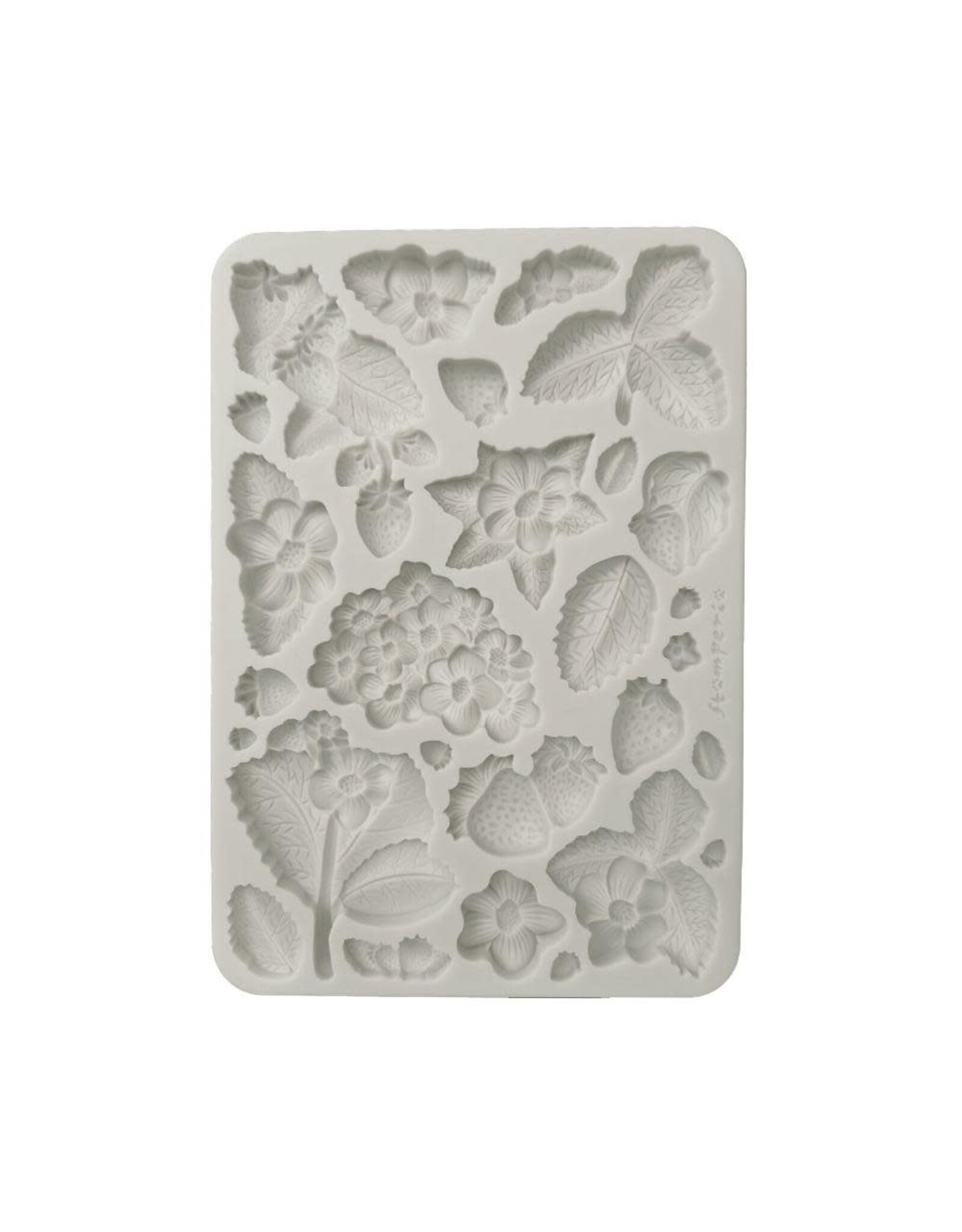 STAMPERIA STAMPERIA HIDDEN GROVE STRAWBERRIES A5 SILICONE MOULD