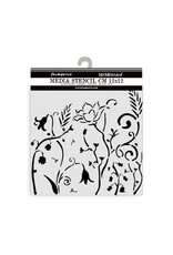 STAMPERIA STAMPERIA HIDDEN GROVE FLOWERS 12x12cm STENCIL
