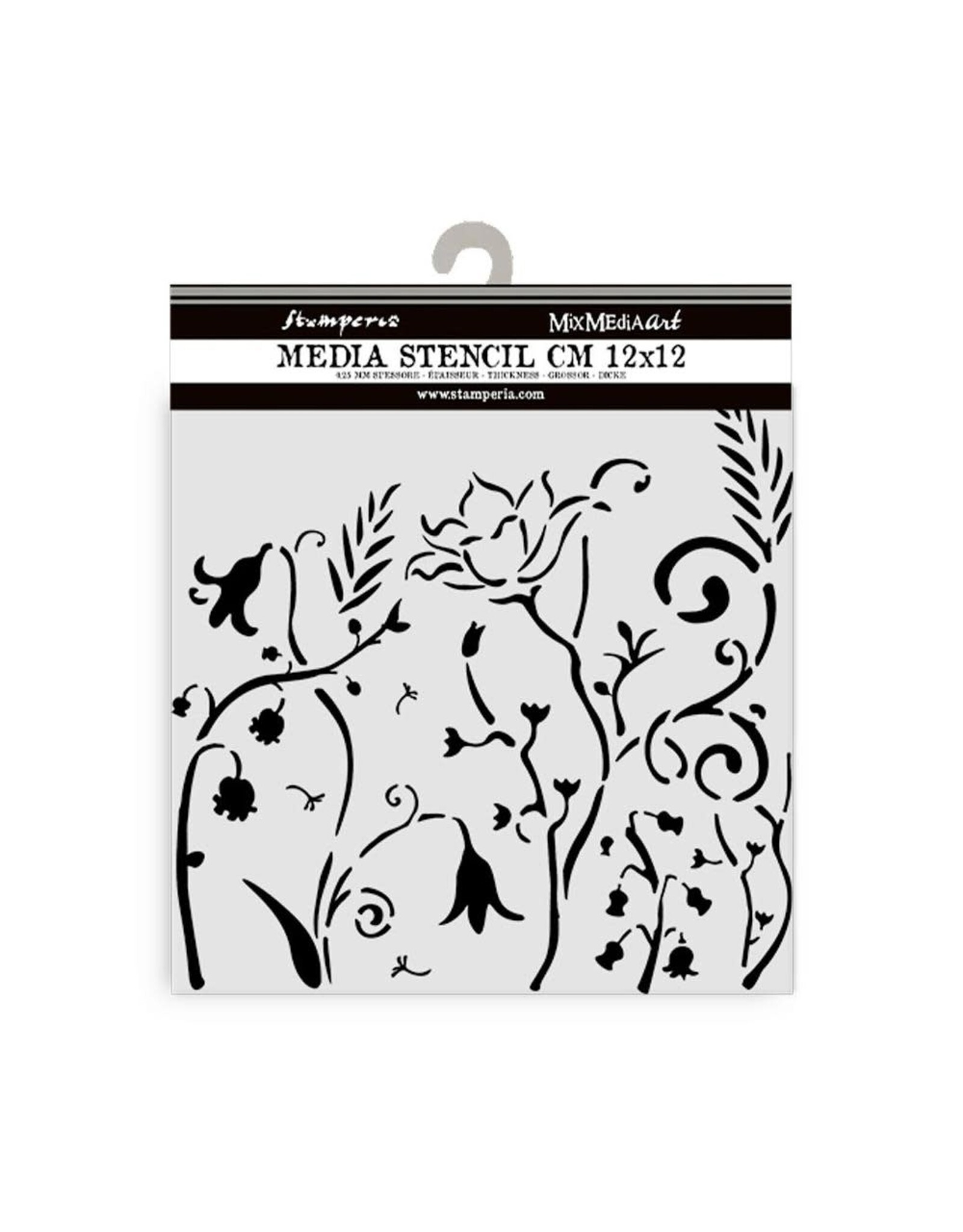 STAMPERIA STAMPERIA HIDDEN GROVE FLOWERS 12x12cm STENCIL