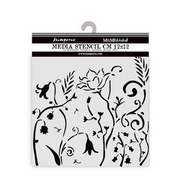 STAMPERIA STAMPERIA HIDDEN GROVE FLOWERS 12x12cm STENCIL