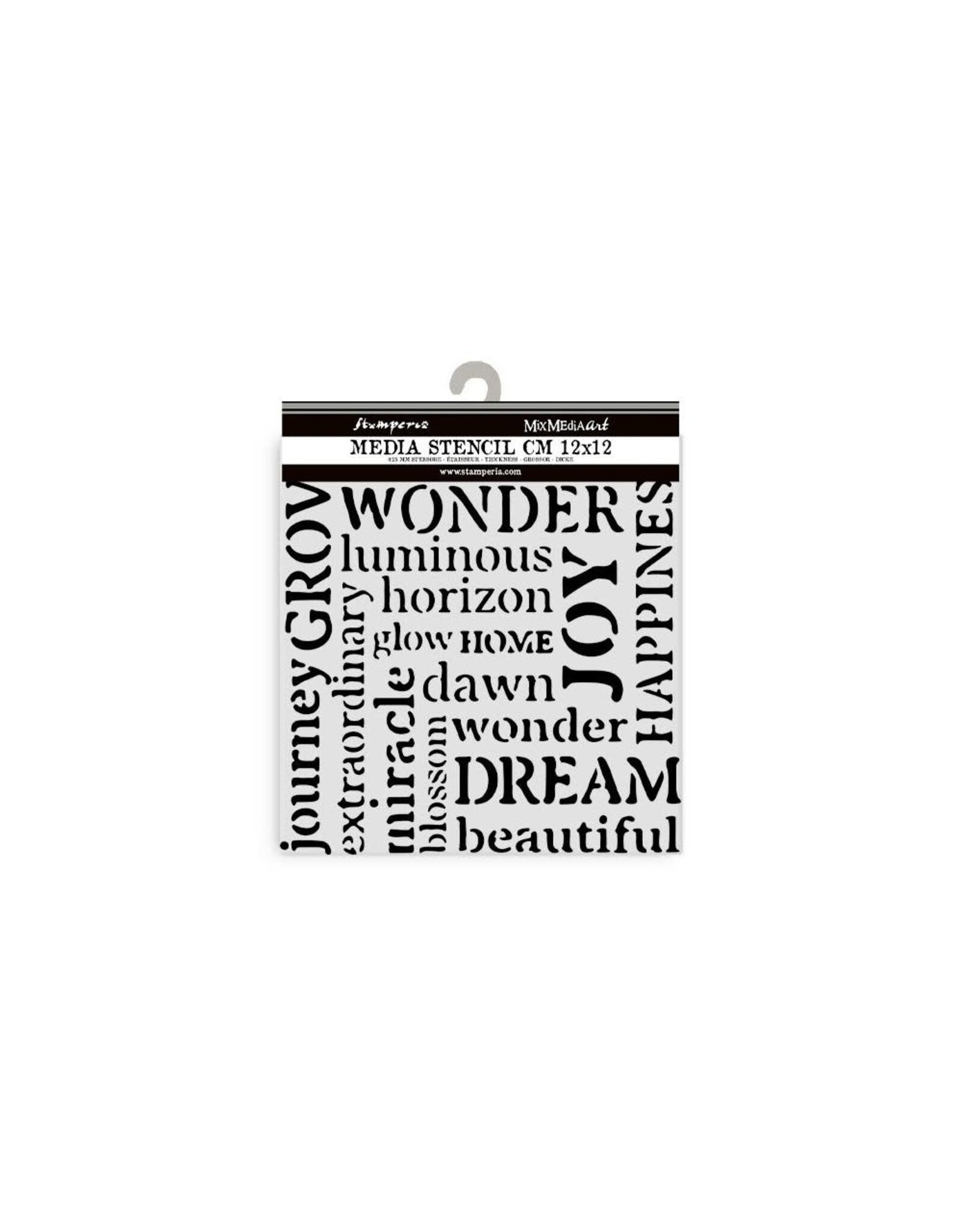 STAMPERIA STAMPERIA HIDDEN GROVE WRITINGS 12x12cm STENCIL