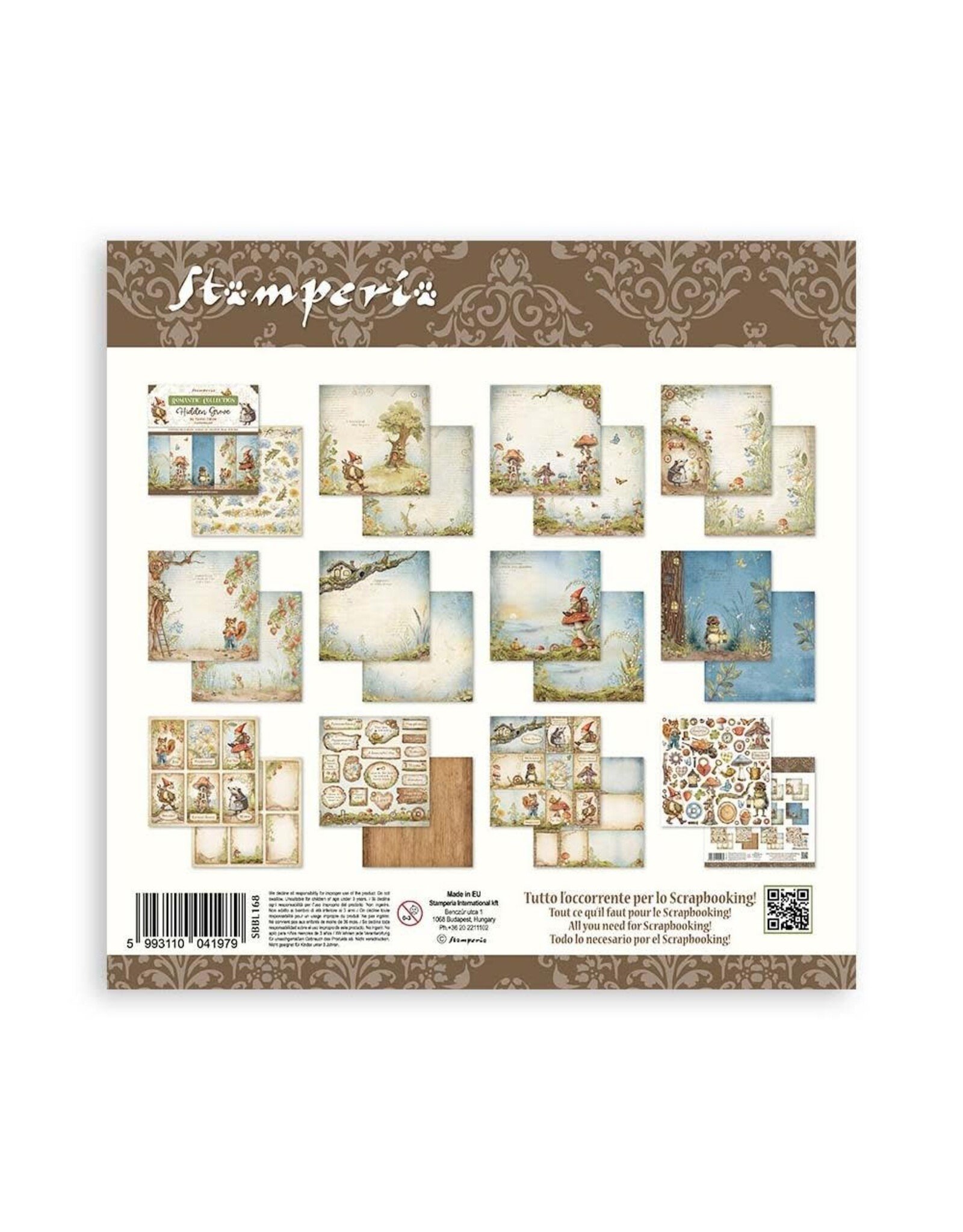 STAMPERIA STAMPERIA HIDDEN GROVE COLLECTION 12x12 COLLECTION PACK 10 SHEETS