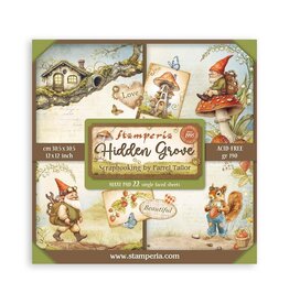 STAMPERIA STAMPERIA HIDDEN GROVE MAXI PAD 12x12 PAPER PACK 22 SHEETS