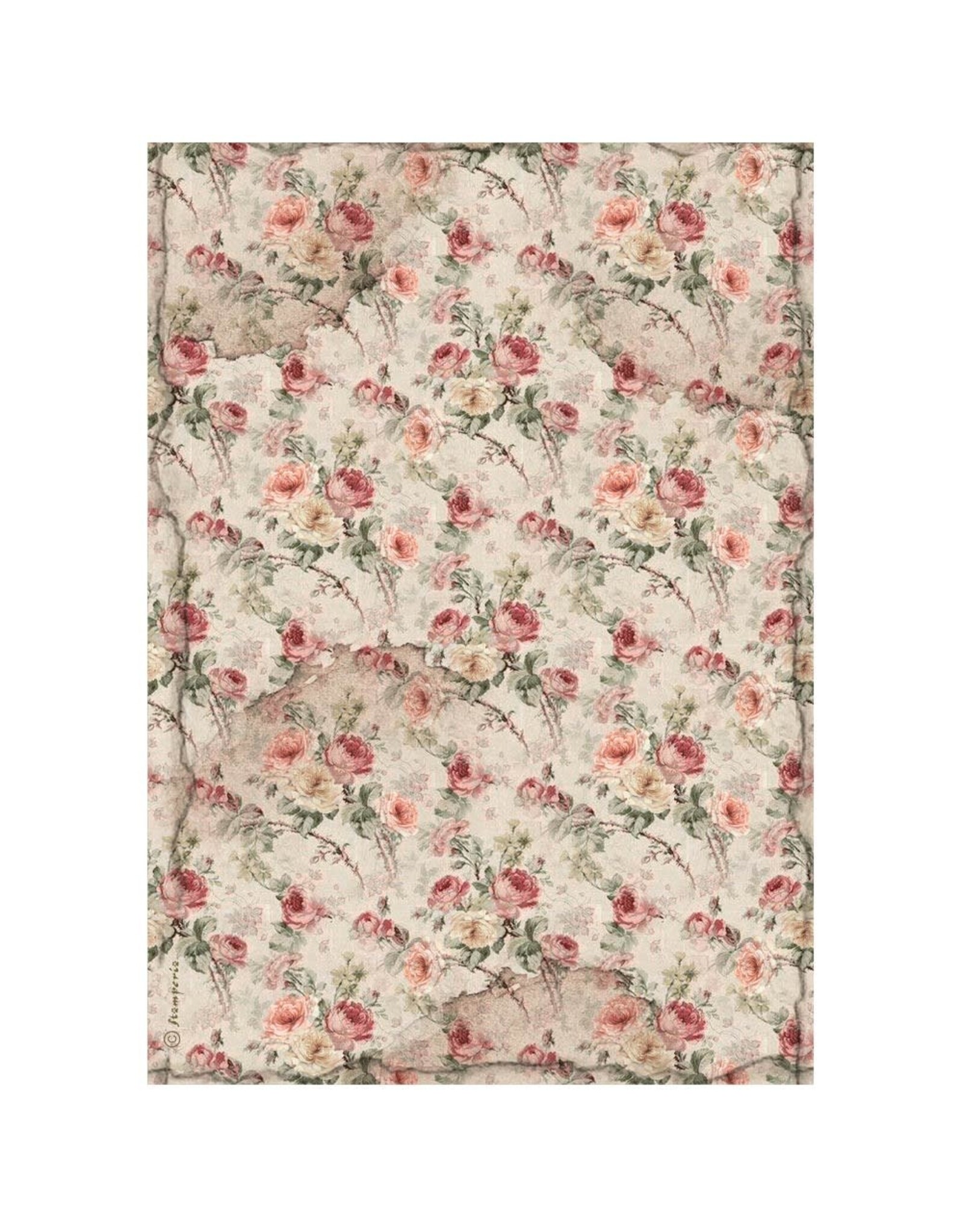 STAMPERIA STAMPERIA HOUSE OF ROSES ASSORTED A4 RICE PAPER 6/PK