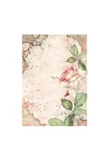 STAMPERIA STAMPERIA HOUSE OF ROSES ASSORTED A6 RICE PAPER DECOUPAGE BACKGROUNDS 10.5X14.8CM 8/PK
