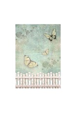 STAMPERIA STAMPERIA HOUSE OF ROSES ASSORTED A6 RICE PAPER DECOUPAGE BACKGROUNDS 10.5X14.8CM 8/PK