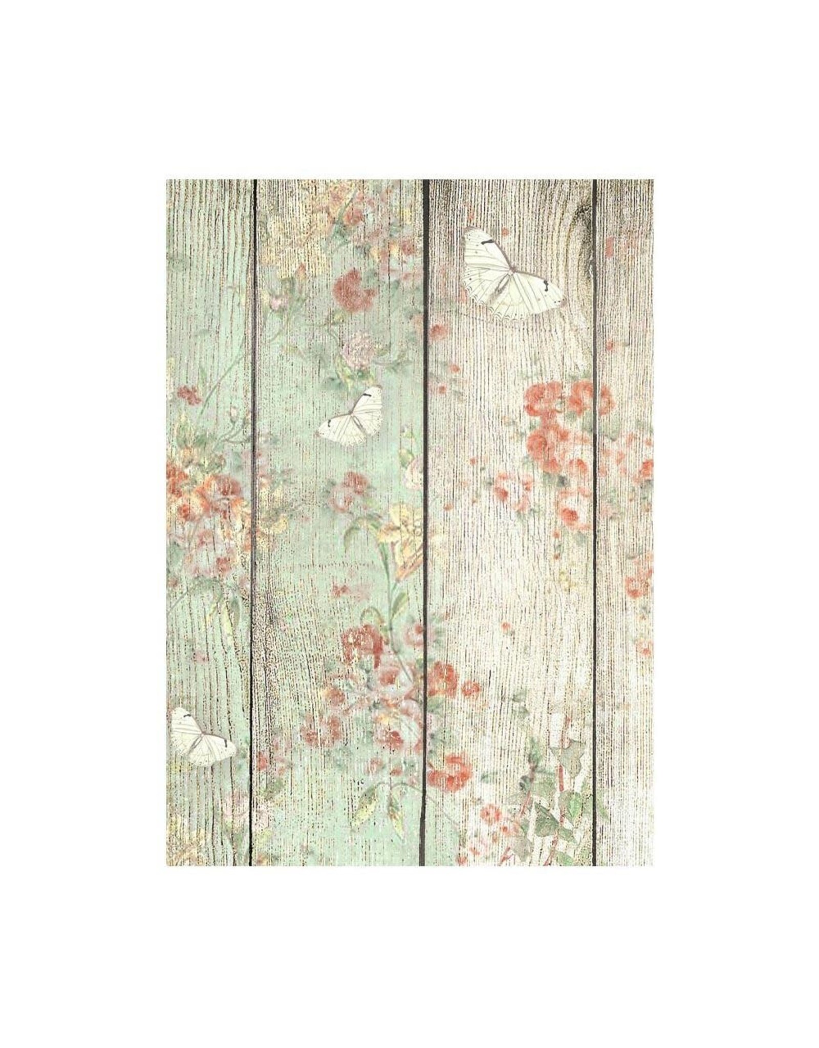 STAMPERIA STAMPERIA HOUSE OF ROSES ASSORTED A6 RICE PAPER DECOUPAGE BACKGROUNDS 10.5X14.8CM 8/PK