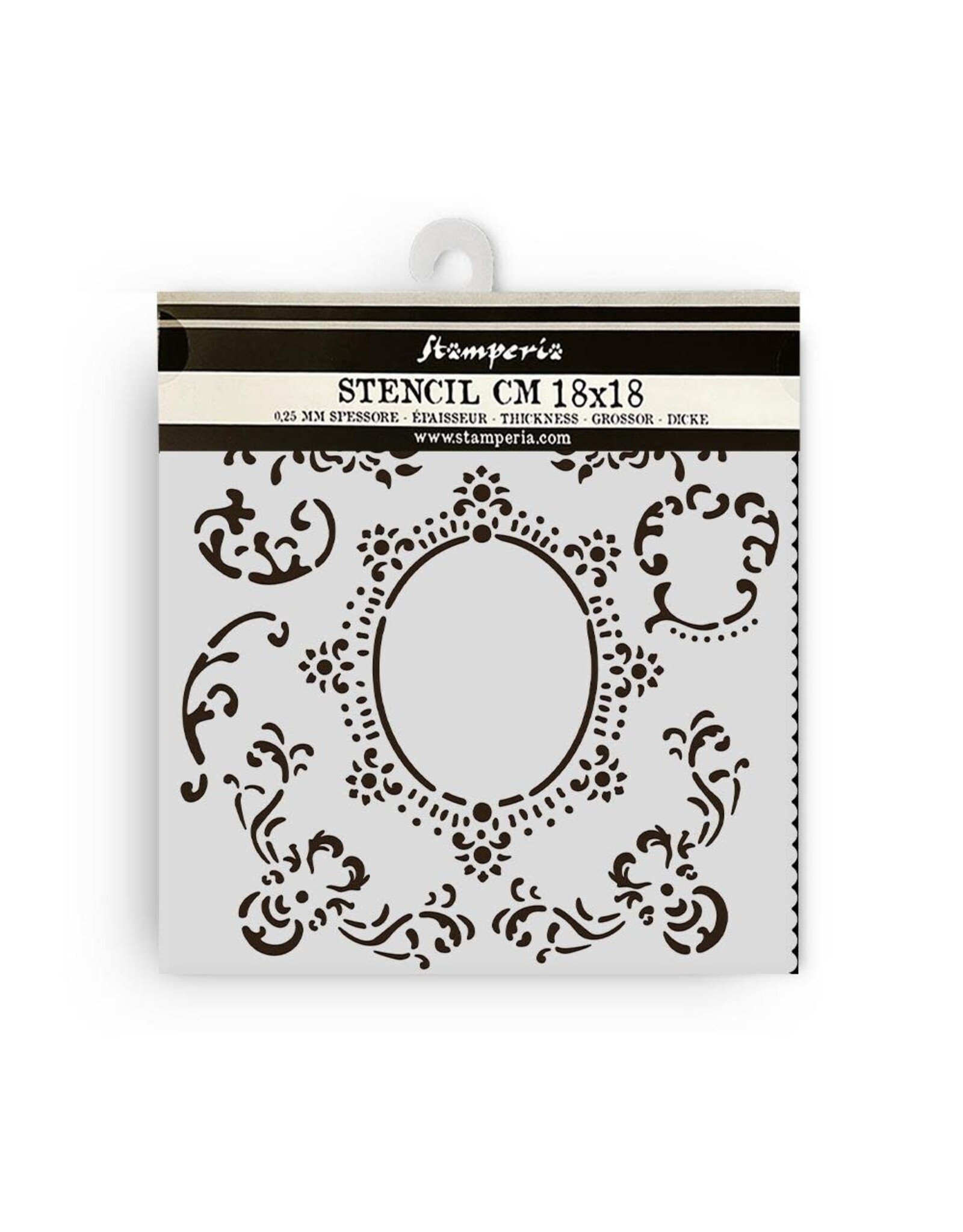 STAMPERIA STAMPERIA HOUSE OF ROSES BORDER 18x18cm STENCIL
