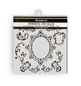 STAMPERIA STAMPERIA HOUSE OF ROSES BORDER 18x18cm STENCIL