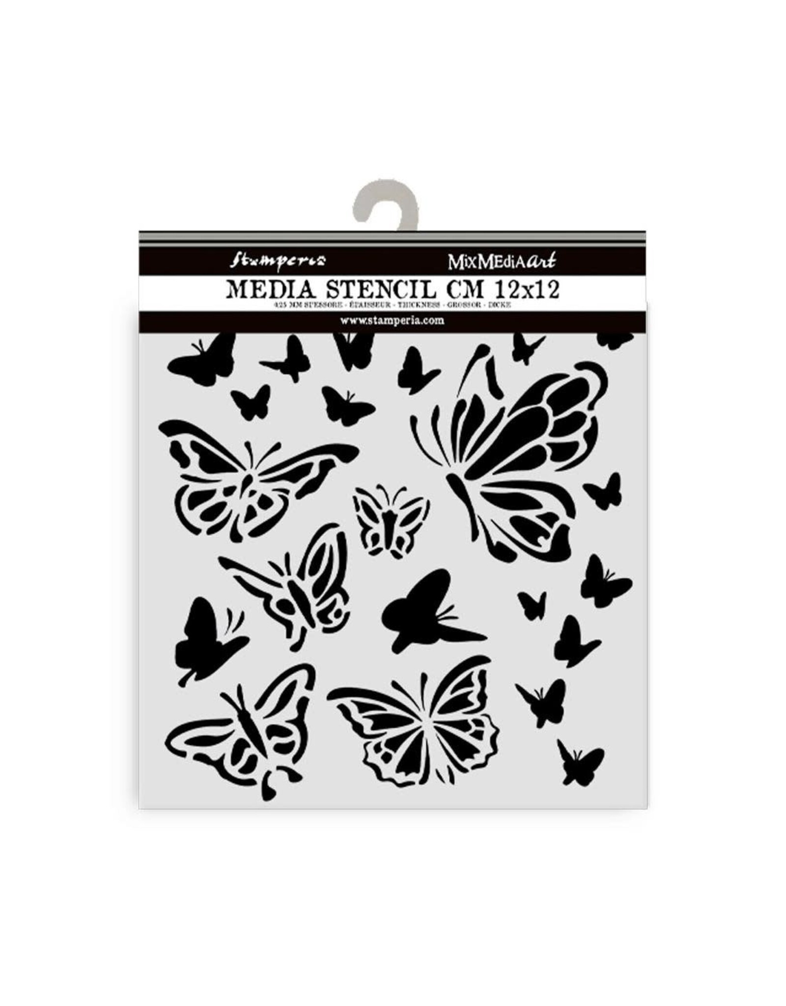 STAMPERIA STAMPERIA HOUSE OF ROSES PAPILLON 12x12cm STENCIL