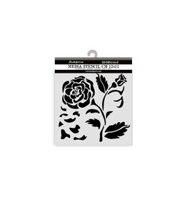 STAMPERIA STAMPERIA HOUSE OF ROSES BIG ROSE 12x12cm STENCIL