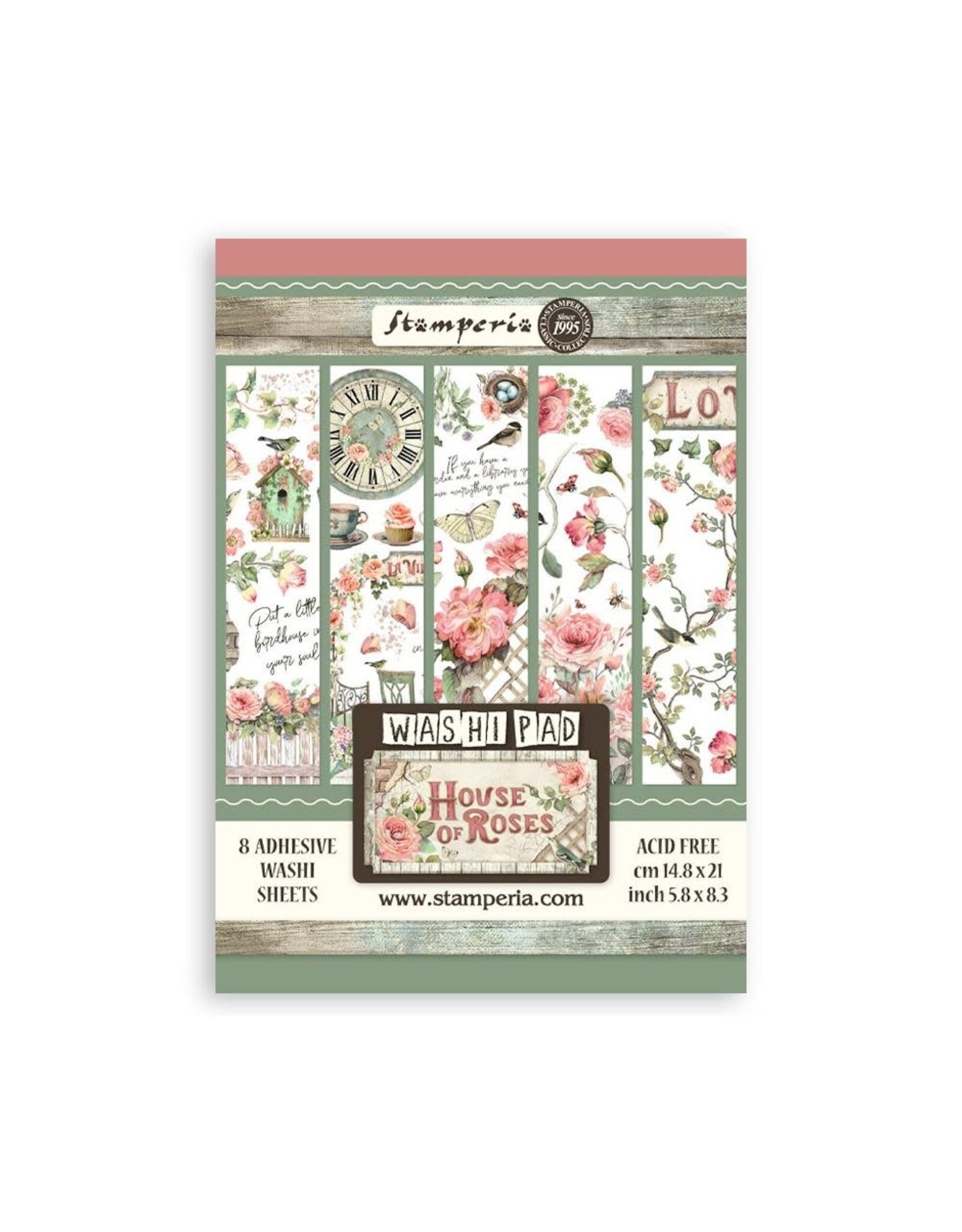 STAMPERIA STAMPERIA HOUSE OF ROSES A5 WASHI PAD
