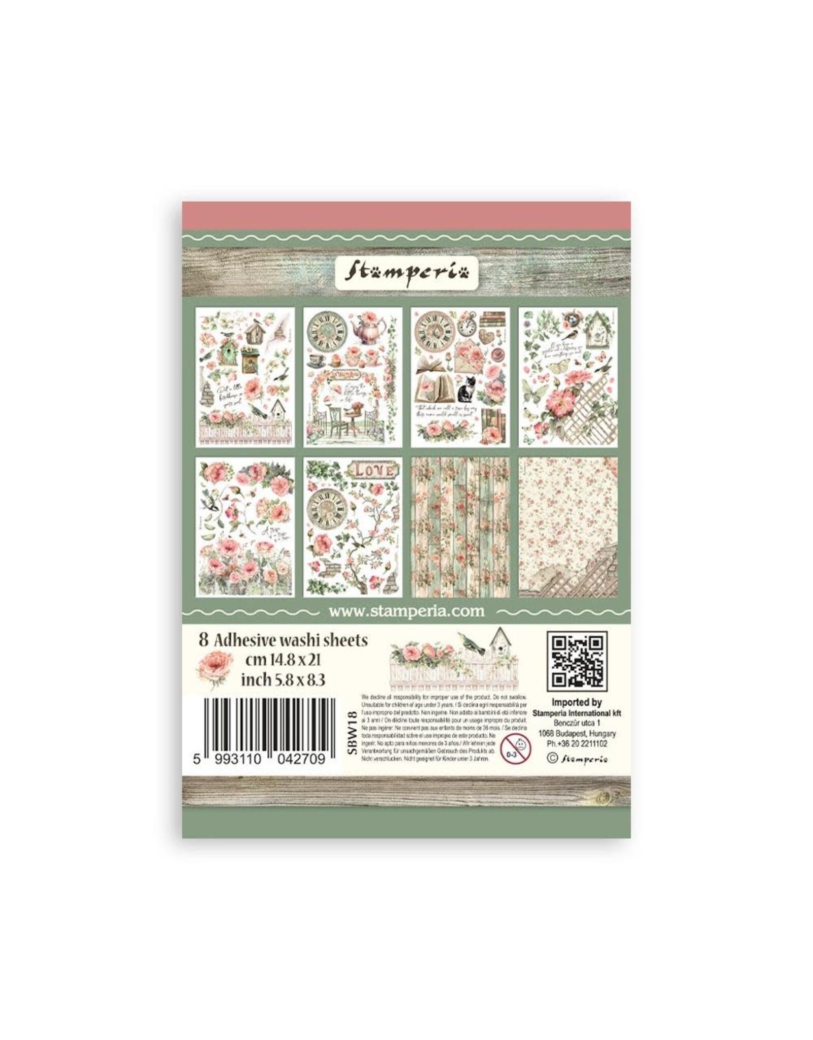 STAMPERIA STAMPERIA HOUSE OF ROSES A5 WASHI PAD