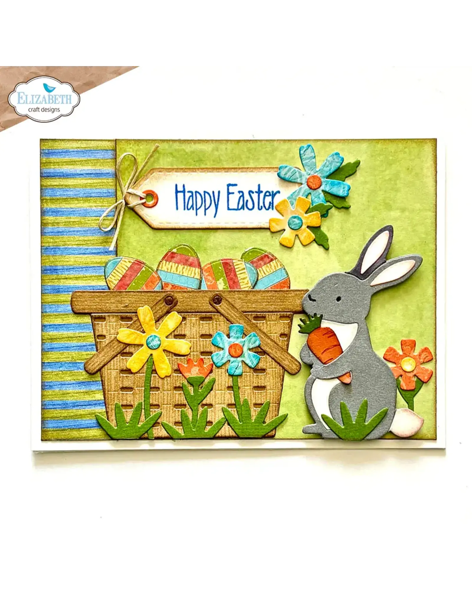 ELIZABETH CRAFT DESIGNS ELIZABETH CRAFT DESIGNS EVERYDAY ELEMENTS BY ANNETTE GREEN PICNIC BASKET & BUNNY DIE SET