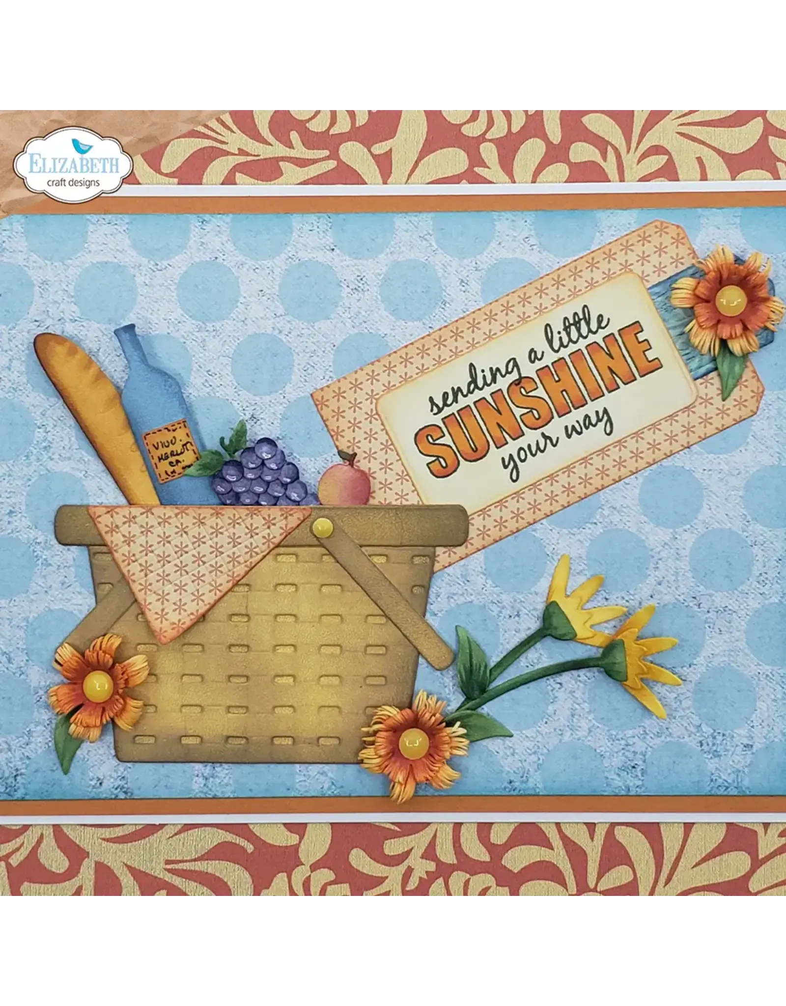 ELIZABETH CRAFT DESIGNS ELIZABETH CRAFT DESIGNS EVERYDAY ELEMENTS BY ANNETTE GREEN PICNIC BASKET & BUNNY DIE SET