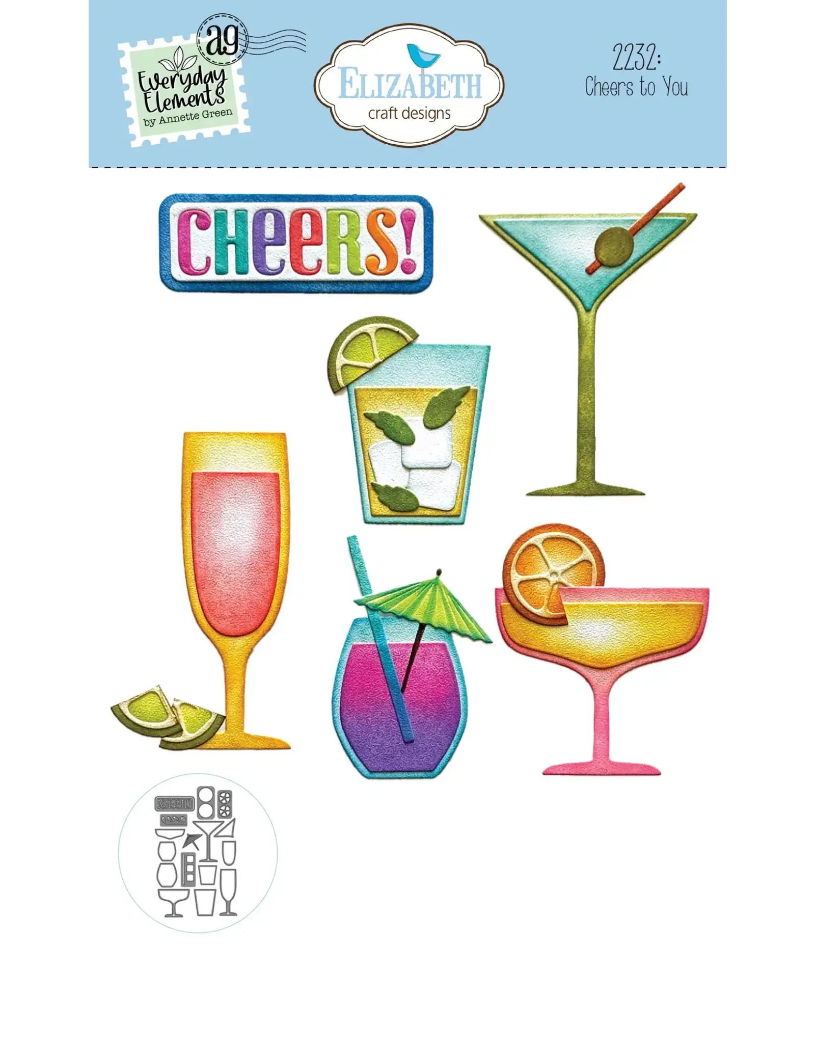 ELIZABETH CRAFT DESIGNS ELIZABETH CRAFT DESIGNS EVERYDAY ELEMENTS BY ANNETTE GREEN CHEERS TO YOU DIE SET