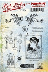 PAPER ARTSY PAPER ARTSY HOT PICKS HP2501 CLING STAMP SET