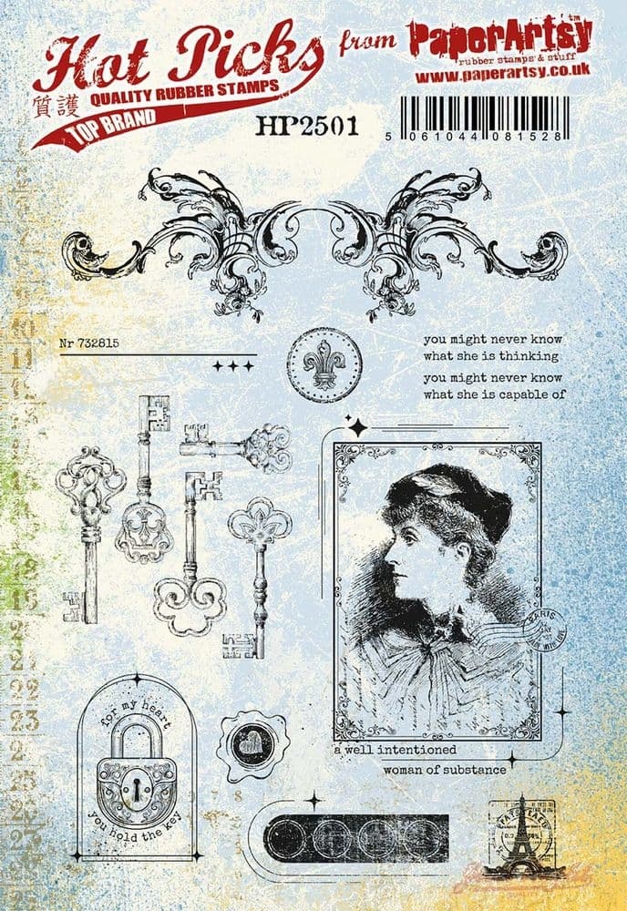 PAPER ARTSY PAPER ARTSY HOT PICKS HP2501 CLING STAMP SET