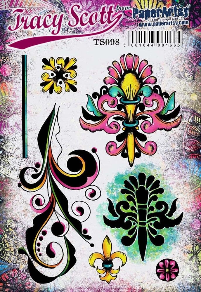 PAPER ARTSY PAPER ARTSY TRACY SCOTT TS098 CLING STAMP SET